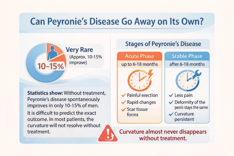 Can Peyronie’s disease go away on its own – acute and stable phases