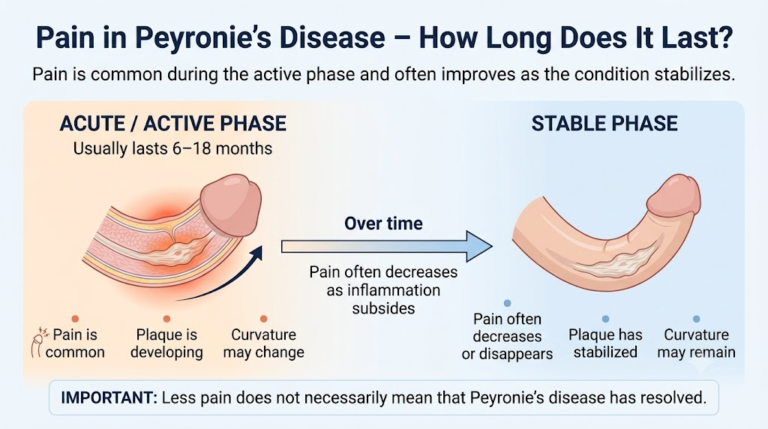 Pain in Peyronie’s disease during the acute and stable phases