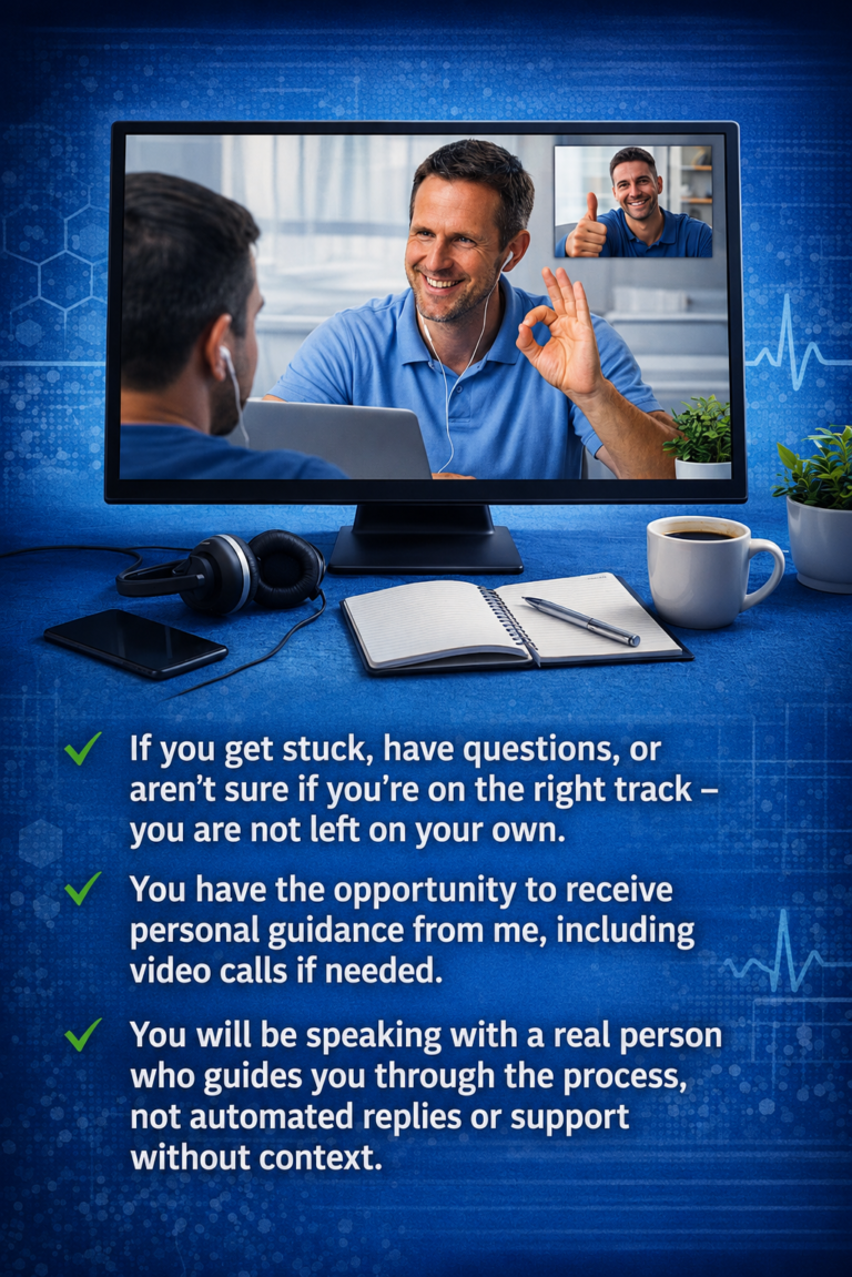 Personal one-on-one support and video consultation for users of the Penisal traction device.