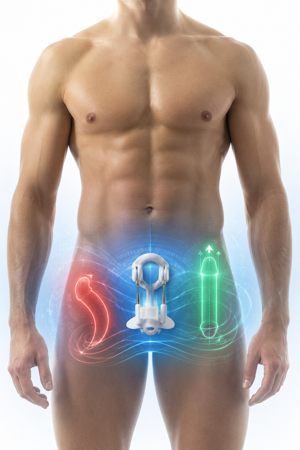 Penisal traction device for Peyronie's disease and penile curvature correction